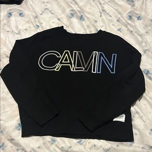 Calvin Klein Performance Black Sweatshirt with Multicolor Logo
